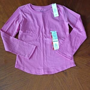 (1068) Pink Long Sleeve Kids Shirt - Size: XS 4/5
